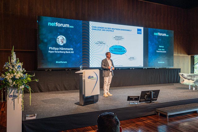 Vortrag von Philipp Hämmerle Hypo Vorarlberg Bank AG auf der Strategy Stage netforum 2023